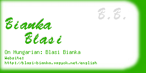 bianka blasi business card